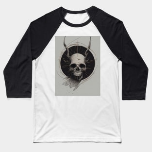 Devil's skull Baseball T-Shirt